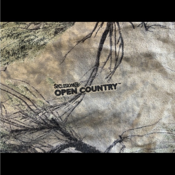 Vintage Cabelas Shirt Large Tall Green Workwear Camo Seclusion 3D Canvas Mens - Picture 3 of 8